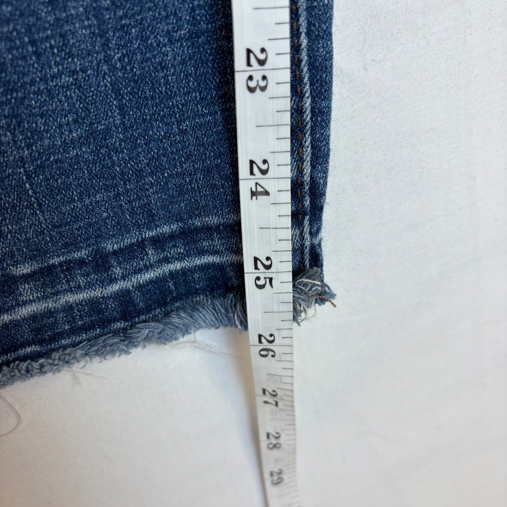 Lucky Brand Hayden Crop Jeans Womens 10/30 Blue Medium Wash Raw Hem Denim - Picture 3 of 9